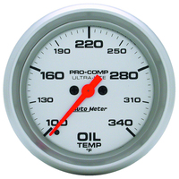 Auto Meter Ultra-Lite Series Oil Temperature Gauge 2-5/8" Full Sweep Electric 100-340°F AU4456