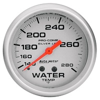 Auto Meter Ultra-Lite Water Temperature Gauge 2-5/8" Liquid Filled 140-280°F