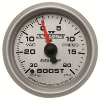 Auto Meter Ultra-Lite II Series Boost/Vacuum Gauge 2-1/16" Mechanical 20 psi