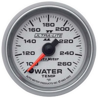 Auto Meter Ultra-Lite II Water Temperature Gauge 2-1/16" Electric 100-260°F