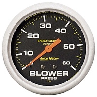 Auto Meter Pro-Comp Blower Pressure Gauge 2-5/8" Liquid Filled Mech 0-60 psi