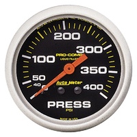 Auto Meter Pro-Comp Pressure Gauge 2-5/8" Liquid Filled Mechanical 0-400 psi