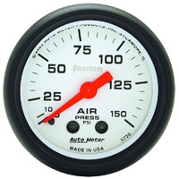 Auto Meter Phantom Series Air Pressure Gauge 2-1/16" Mechanical 0-150 psi AU5720