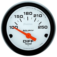 Auto Meter Phantom Differential Temperature Gauge 2-1/16" Electric 100-250°F