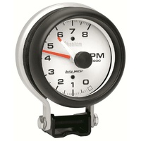 Auto Meter Phantom Tachometer 3-3/4" Pedestal Mount Adjustable Redline 0-8000rpm