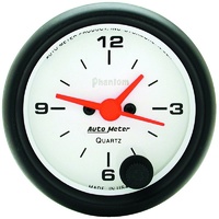 Auto Meter Phantom Series Clock 2-1/16" Quartz Movement with Second Hand AU5785