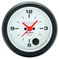 Auto Meter Phantom Series Clock 2-5/8" Quartz Movement with Second Hand AU5885