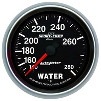 Auto Meter Sport-Comp II Water Temperature Gauge 2-5/8" Mechanical 140-280°F