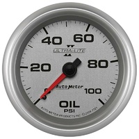 Auto Meter Ultra-Lite II Series Oil Pressure Gauge 2-5/8" Mechanical 0-100 psi