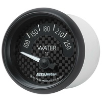 Auto Meter GT Series Water Temperature Gauge 2-1/16" Carbon Fiber 100-250°F