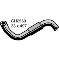 Mackay Rubber Bottom Radiator Hose for Nissan Navara 2.4L KA24E CH2550