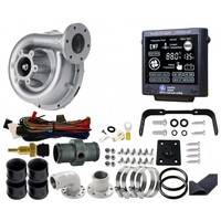 Davies Craig Water Pump Electric EWP130 Combo 12V 141 lpm/37 gpm w/ Controller Remote Inline Mount Natural Aluminium Kit