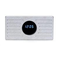 Dakota Digital Clock Panel w/ VFD Clock Brushed/Satin 1935- 1936 For Ford Aluminum Each ALC-35-CLK