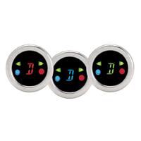 Dakota Digital Gear Position Indicator Aluminum Chrome Horizontal Red Display 1.625 in. Diameter Each DGS-3-C-R