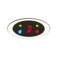 Dakota Digital Gear Position Indicator Aluminum Chrome Horizontal Red Display Elliptical Each DGS-4-C-R