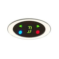 Dakota Digital Gear Position Indicator Aluminum Brushed Horizontal Green Display Elliptical Each DGS-4-G