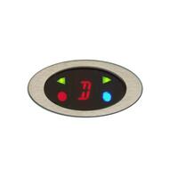 Dakota Digital Gear Position Indicator Aluminum Brushed Horizontal Red Display Elliptical Each DGS-4-R