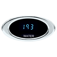 Dakota Digital Gauge Kit Ion Series Digital Chrome Water Temperature 0-300 degrees F Oval Black Face Blue Numbers Electrical ION-04-1-C-B