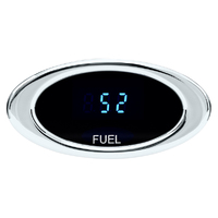 Dakota Digital Gauge Kit Ion Series Digital Chrome Fuel Level 0- 99% Oval Black Face Blue Numbers Electrical ION-06-1-C-B