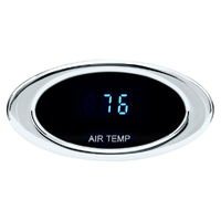 Dakota Digital Gauge Kit Ion Series Digital Chrome Ambient Air Temperature -40Â° to 120Â°C Oval Black Face Blue Numbers Electrical ION-14-1-C-B