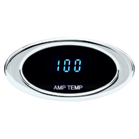 Dakota Digital Gauge Kit Ion Series Digital Chrome Amplifier Temperature -40Â° to 120Â°C Oval Black Face Blue Numbers Electrical ION-15-1-C-B