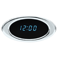 Dakota Digital Gauge Kit Ion Series Digital Chrome Digital Clock Oval Black Face Blue Numbers Electrical ION-16-1-C-B