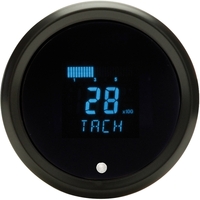 Dakota Digital Gauge Odyssey Series II Performance Tachometer Digital Round 350- 17 500 RPM 3-3/8 in. Diameter Black Bezel Teal Numerals Kit ODYR-02-1