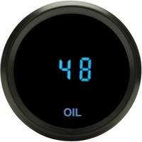 Dakota Digital Gauge Odyssey Series II Oil Pressure Digital 0-150 psi 2-1/16 in. Diameter Chrome Bezel Teal Numerals Each ODYR-03-1-C