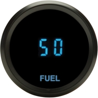 Dakota Digital Gauge Odyssey Series II Fuel Level Digital 0- 99% 2-1/16 in. Diameter Chrome Bezel Teal Numerals Each ODYR-06-1-C