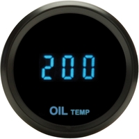 Dakota Digital Gauge Odyssey Series II Oil Temperature Digital 0- 200Â°C 2-1/16 in. Diameter Chrome Bezel Teal Numerals Each ODYR-07-3-C