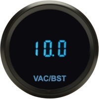 Dakota Digital Gauge Odyssey Series II Vacuum/ Boost Digital 30 inHg- 80 psi 2-1/16 in. Diameter Black Bezel Teal Numerals Each ODYR-09-5