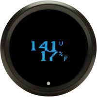 Dakota Digital Gauge Odyssey Series II Fuel/ Volts/ Oil Pressure/ Water Temperature Digital 2-1/16 in. Diameter Chrome Bezel Teal Numerals Each ODYR-4