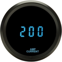 Dakota Digital Gauge Solarix Series Amp Current Digital 0- 250 Amps 2-1/16 in. Diameter Chrome Bezel Blue Numerals Each SLX-20-5-C