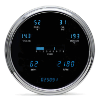 Dakota Digital Gauge Panel Series III Blue Display Chrome Bezels Universal Single 6.75 in. Round Kit VFD3-1005-B