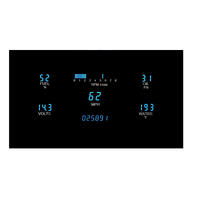 Dakota Digital Gauge Panel Series III Blue/Teal Display Five Gauge 3 in. x 7 in. Opening Each VFD3-1007-Z