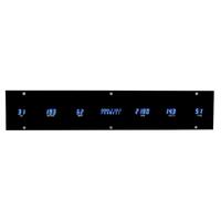 Dakota Digital Gauge Panel Designer Series Blue/Teal Display Six Gauge 3.5 in. x 19 in. Rectangle Each VFD3X-1002-Z