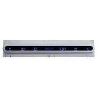 Dakota Digital Gauge Panel Series III Blue/Teal Display Brushed/Satin Bezels Six Gauge 2 in. x 19 in. Oval Universal Each VFD3X-1002B-C-Z