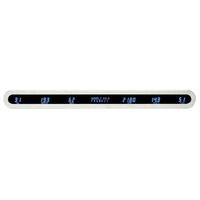 Dakota Digital Gauge Panel Series III Blue/Teal Display Chrome Bezels Six Gauge 2 in. x 19 in. Oval Universal Each VFD3X-1002B-Z