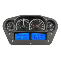 Dakota Digital Gauge Kit Universal 6 in. x 10.75 in. Competition Analog Black Background Alloy Style Face Blue Display VHX-1100-K-B