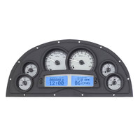 Dakota Digital Gauge Kit 1967- 69 Marquez For Camaro Analog 16 in. x 7.25 in. Silver Background Alloy Style Face Blue Display VHX-1200-S-B