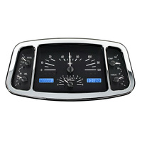 Dakota Digital Gauge Kit 1933- 34 For Ford Analog 11.665 in. x 5.785 in. Black Background Alloy Style Face Blue Display VHX-33F-K-B