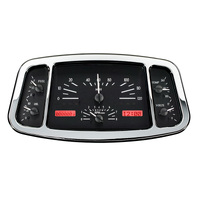 Dakota Digital Gauge Kit 1933- 34 For Ford Analog 11.665 in. x 5.785 in. Black Background Alloy Style Face Red Display VHX-33F-K-R