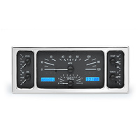 Dakota Digital Gauge Kit 1935 - 36 For Ford Analog 11.38 in. x 4.63 in. Black Background Alloy Style Face Blue Display VHX-35F-K-B