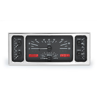 Dakota Digital Gauge Kit 1935 - 36 For Ford Analog 11.38 in. x 4.63 in. Black Background Alloy Style Face Red Display VHX-35F-K-R