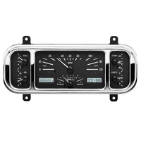 Dakota Digital Gauge Kit 1937-38 For Chevrolet Analog 12.2 in. x 4.5 in. Black Background Alloy Style Face White Display VHX-37C-K-W