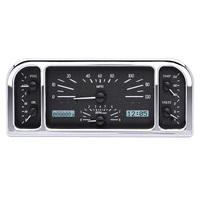 Dakota Digital Gauge Kit 1937- 38 For Ford Analog 11.00 in. x 4.65 in. Black Background Alloy Style Face White Display VHX-37F-K-W