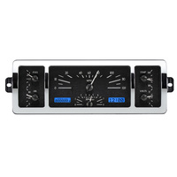 Dakota Digital Gauge Kit 1940- 46 For Chevrolet Pickup Analog 12.30 in. x 4.30 in. Black Background Alloy Style Face Blue Display VHX-40C-PU-K-B