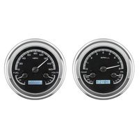 Dakota Digital Gauge Kit 1947- 53 For Chevrolet/ GMC Pickup Analog Black Background Alloy Style Face White Display VHX-47C-PU-K-W