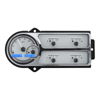 Dakota Digital Gauge Kit 1948-50 For Ford Truck Analog Silver Background Alloy Style Face Blue Display VHX-48F-PU-S-B