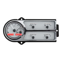 Dakota Digital Gauge Kit 1948-50 For Ford Truck Analog Silver Background Alloy Style Face Red Display VHX-48F-PU-S-R